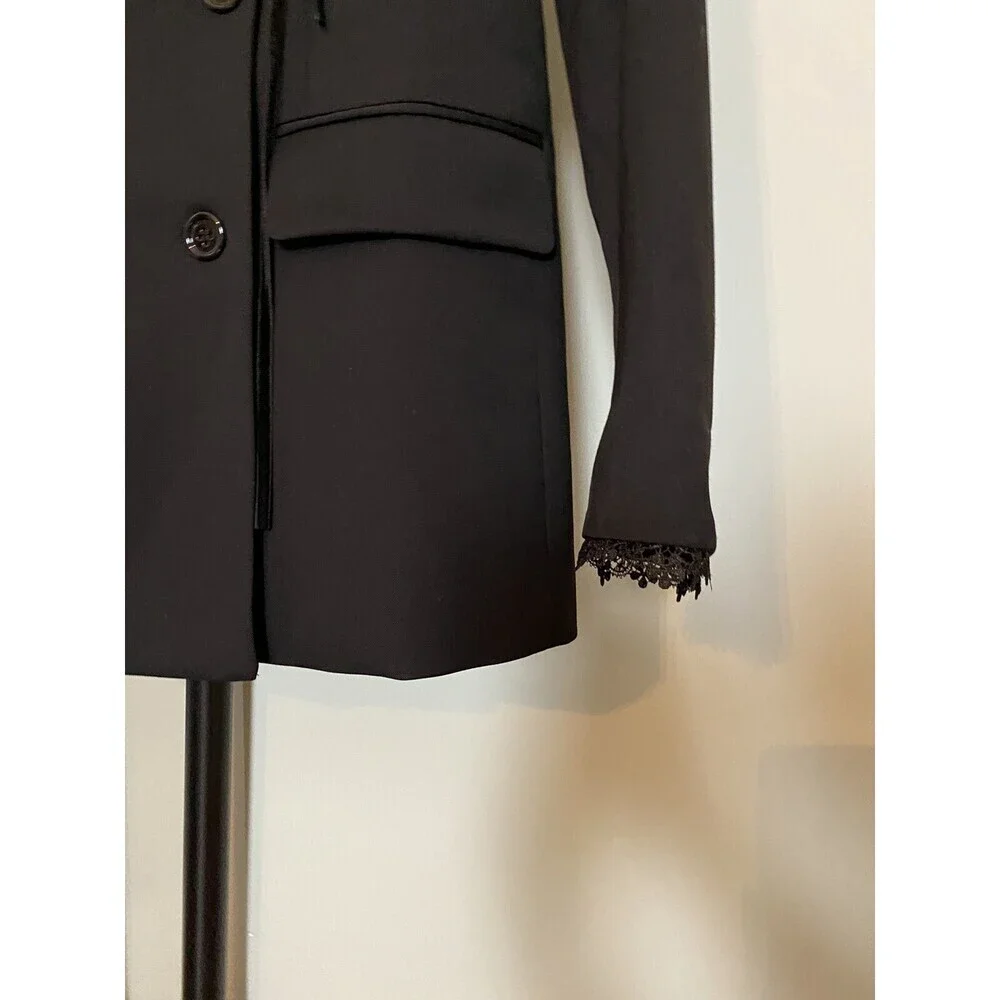 The Kooples Women's Double-Breasted Blazer Black Size 32 $725 - Picture 7 of 14